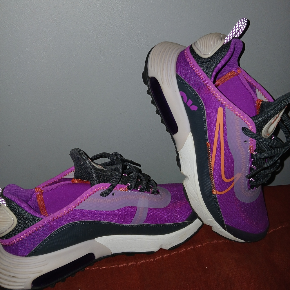 Nike Kids Purple and Orange Sneakers - Youth Athletic Shoes